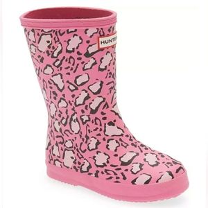 Hunter Kids' First Classic Leopard Print Rain Boot US/12
